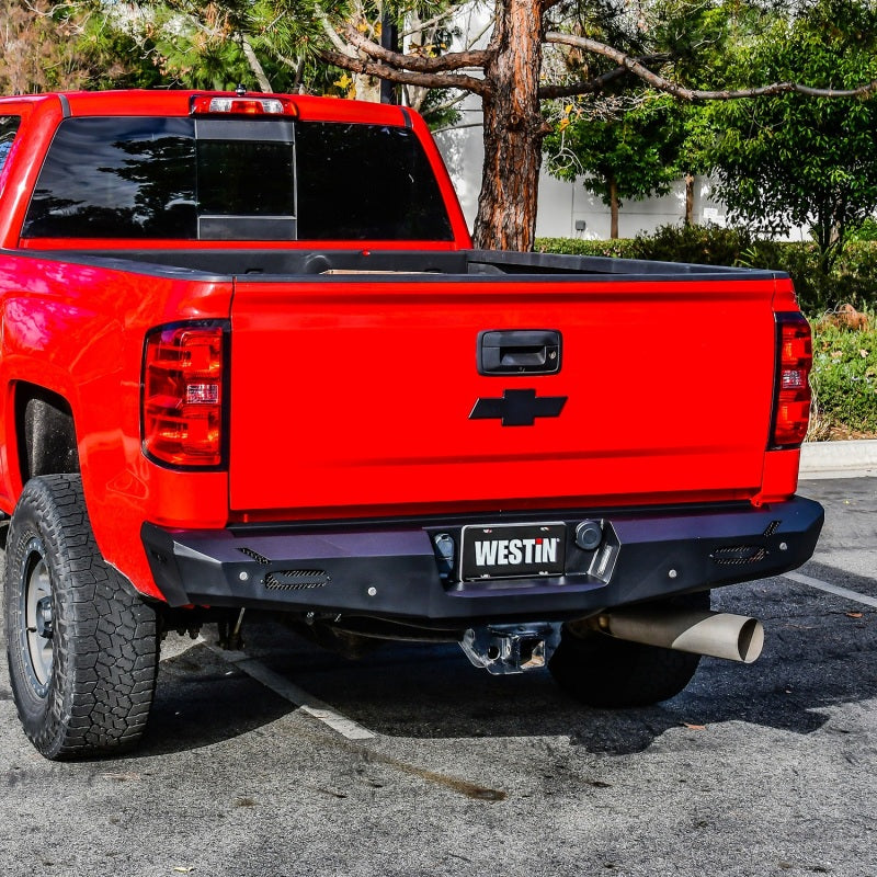 Westin 14+ Chevy Silverado 1500 Pro-Series Rear Bumper - Textured Black