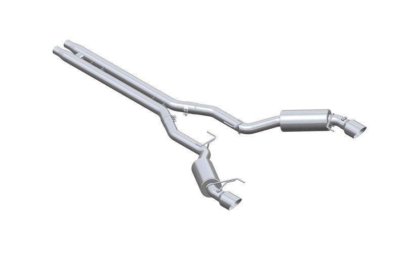 MBRP Ford Mustang GT 5.0 3in Cat Back Dual Split Rear Race Version 4.5in Tips - Aluminized