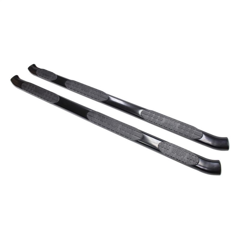 Westin 07+ Chevy Silv 1500 Extnd Cab (8 ft Bed) PRO TRAXX 5 WTW Oval Nerf Step Bars - Blk
