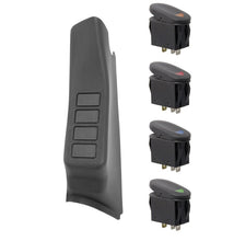 Load image into Gallery viewer, Rugged Ridge A-Pillar 4 Switch Pod Kit Black LHD JK