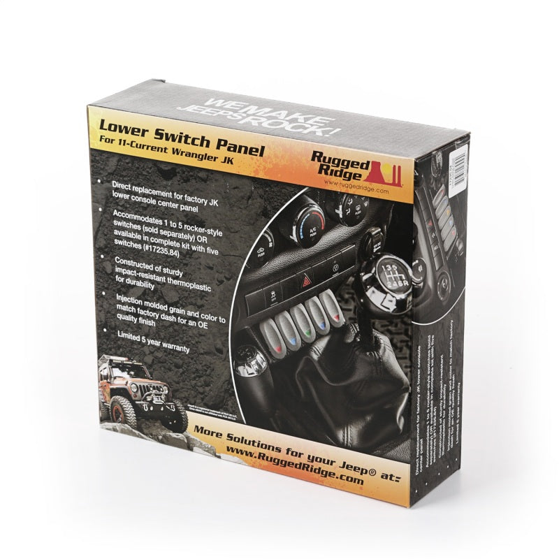 Rugged Ridge Lower Switch Panel Kit Jeep Wrangler JK/JKU