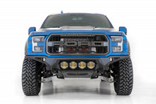 Load image into Gallery viewer, Addictive Desert Designs 17+ Ford F-150 Raptor Bomber Front Bumper w/ 4 Rigid 360 6in Round Mounts