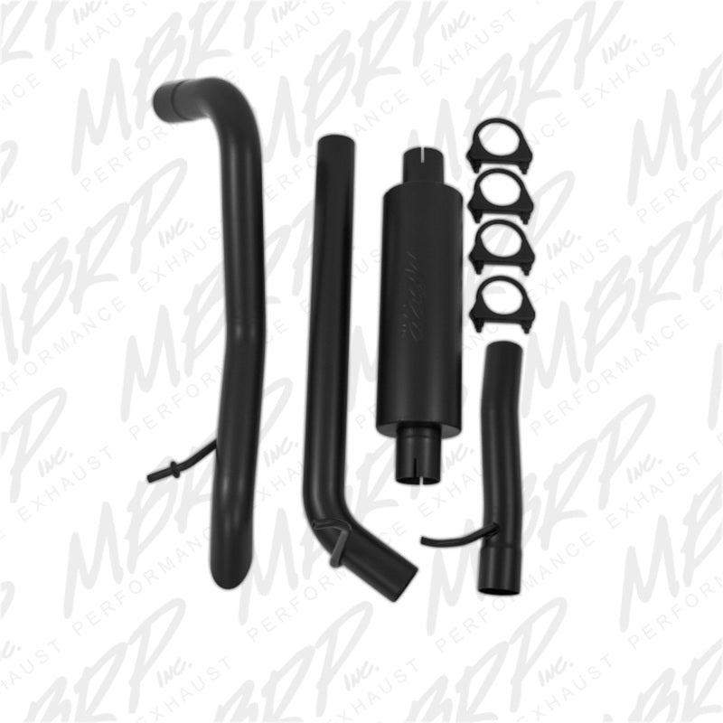 MBRP Jeep Wrangler (JK) 3.8L V6 4 dr Off-Road Tail Pipe Muffler before Axle
