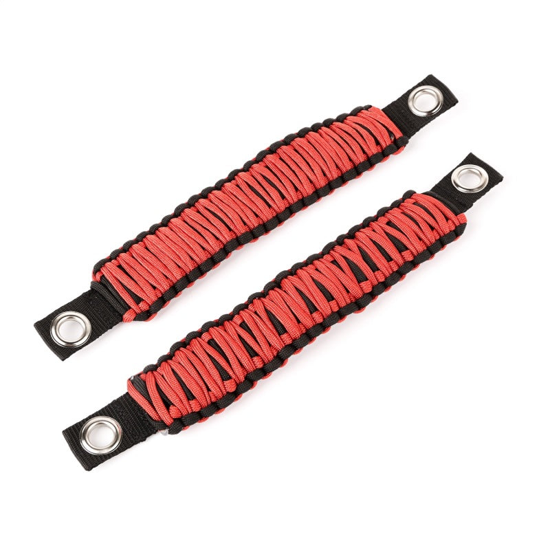 Rugged Ridge Paracord A-Pillar Grab Handle Red Jeep Wrangler JK