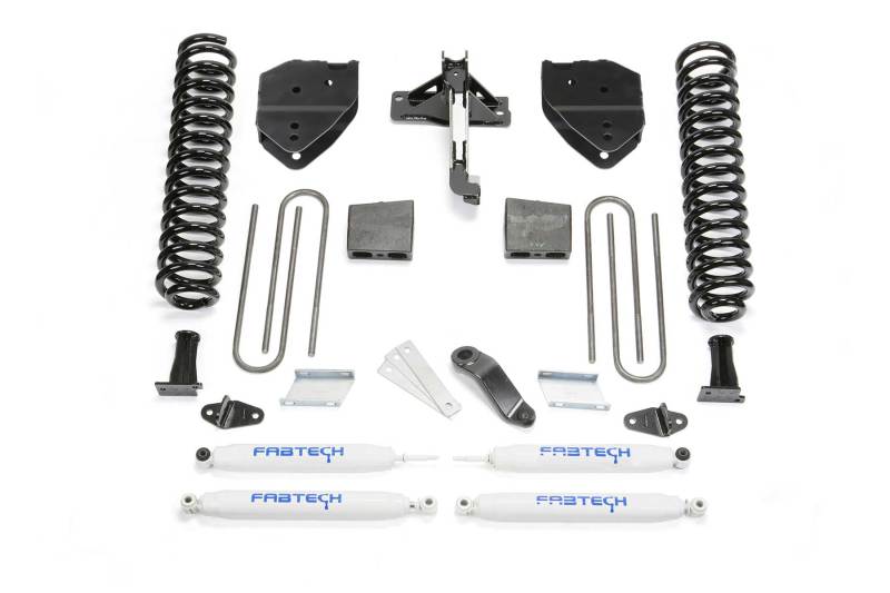 Fabtech 17+ Ford F250/F350 4WD Gas 6in Basic Sys w/Perf Shks