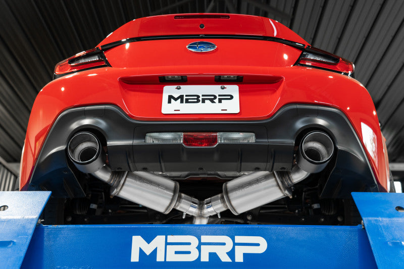 MBRP Subaru BRZ 2.0L/ 2.4L 3in Dual Split Rear Cat Back w/Burnt End Tips- T304