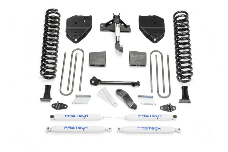 Fabtech 17+ Ford F250/F350 4WD Diesel 4in Basic Sys w/Perf Shks