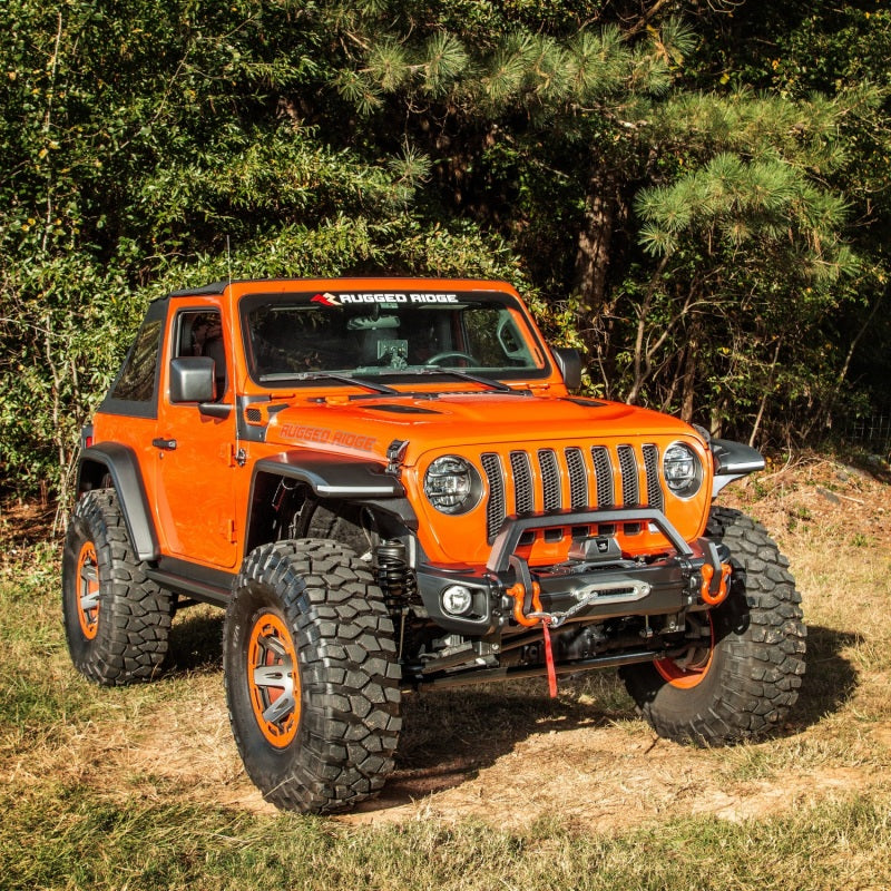 Rugged Ridge Jeep Wrangler JL/JT Grille Arcus Front Bumper Stamped Steel Overrider Bar
