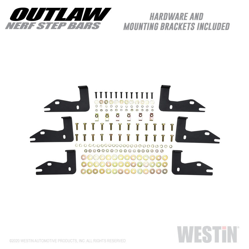 Westin Jeep Gladiator Outlaw Nerf Step Bars - Textured Black