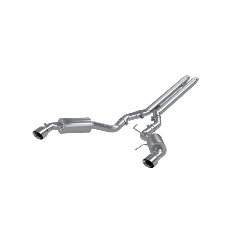 MBRP Ford Mustang GT 5.0 3in Cat Back Dual Split Rear Street Version 4.5in Tips - Aluminized