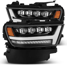 Load image into Gallery viewer, AlphaRex 19+ Ram 1500HD NOVA LED Proj Headlights Plank Style Gloss Blk w/Activ Lght/Seq Signal/DRL