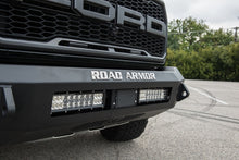 Load image into Gallery viewer, The front of the Road Armor 17-20 Ford Raptor Stealth Front Non-Winch Bumper - Tex Blk truck.