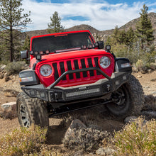 Load image into Gallery viewer, Go Rhino Jeep Wrangler JL/JLU/JK/JKU/Gladiator JT Rockline Full Width Bumper w/ Overrider