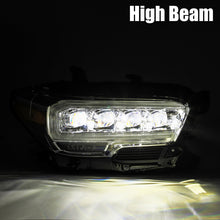 Load image into Gallery viewer, AlphaRex 16+ Toyota Tacoma NOVA LED Projector Headlights Plank Style Black w/Activation Light