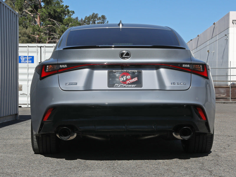 aFe Takeda 2014+ Lexus IS350 V6 2.5in. 304 Stainless Steel Axle-Back Exhaust System w/ Black Tip