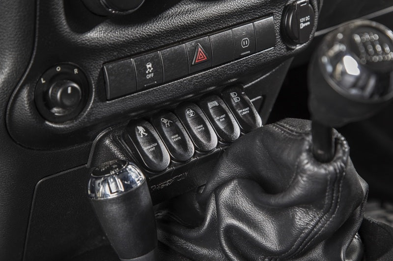Rugged Ridge Etched Lower 5 Switch Panel Kit JK