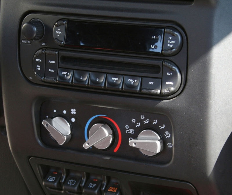 Rugged Ridge 3-Pc Alu Climate Control Knob Set Blue J
