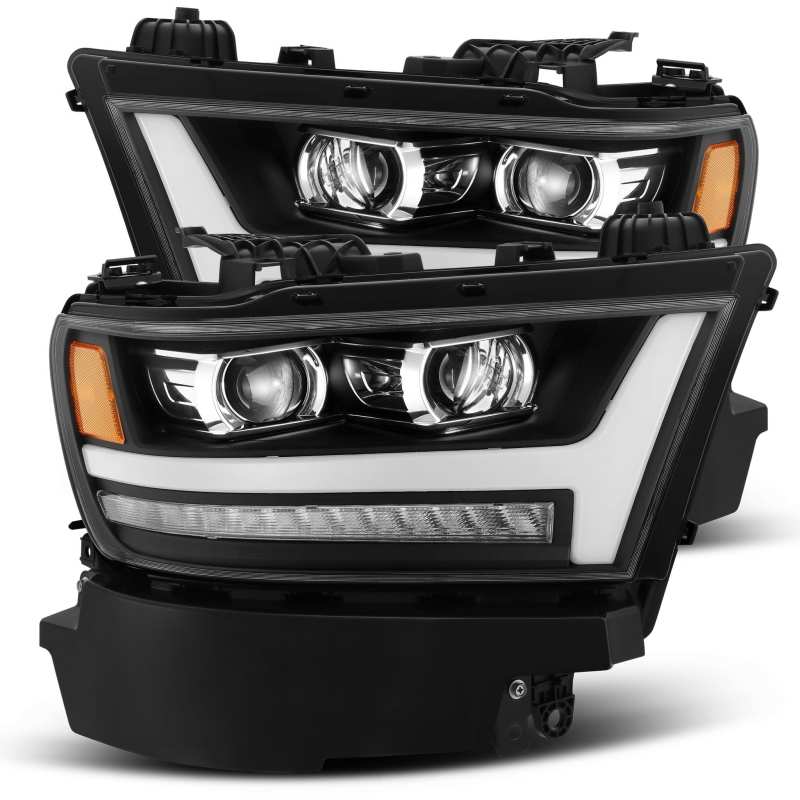 AlphaRex 19+ Ram 1500HD PRO-Series Proj Headlight Plnk Style Blk w/Activ Light/Seq Signal/Plnk DRL