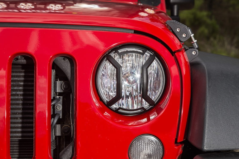 Rugged Ridge Jeep Wrangler JK/JKU Textured Black Elite Headlight Euro Guards