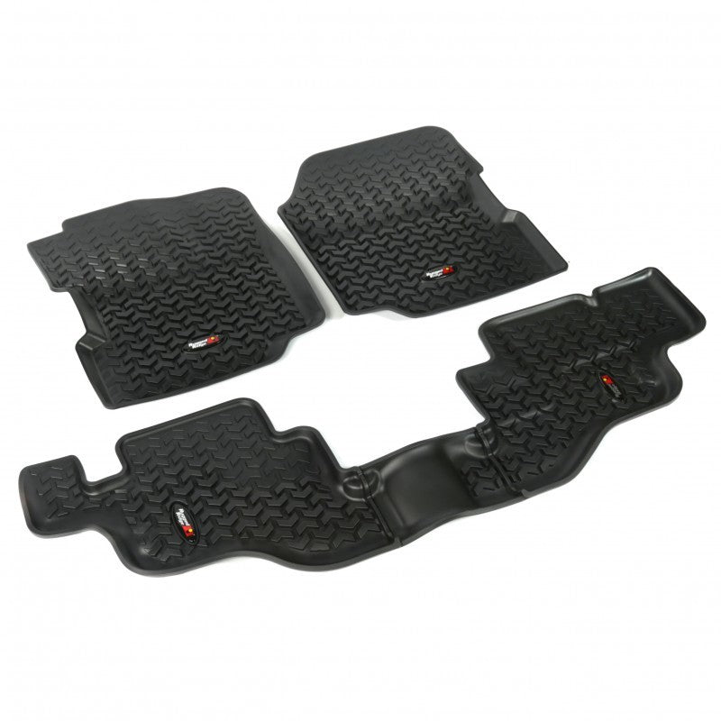 Rugged Ridge Floor Liner Front/Rear Black Jeep CJ-7 / Jeep Wrangler / YJ