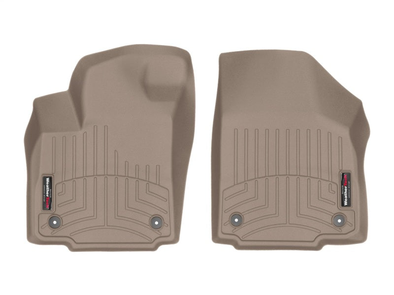 WeatherTech Honda Crosstour Front FloorLiner - Tan (2WD; Twist Retention)
