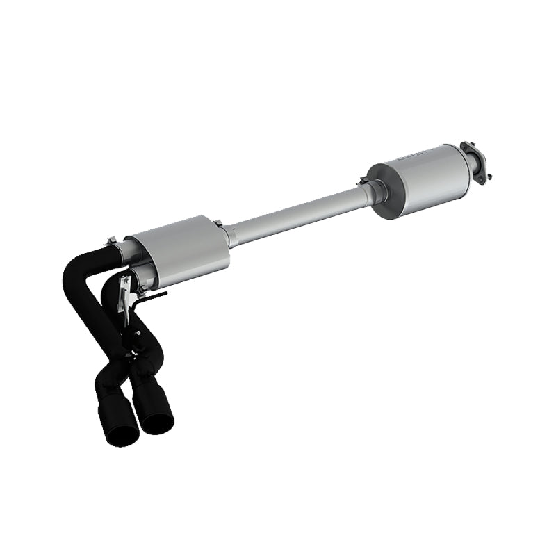 MBRP Ford F150 Pre-Axle 4in OD Tips Dual Outlet 3in Black Coated Cat Back Exhaust