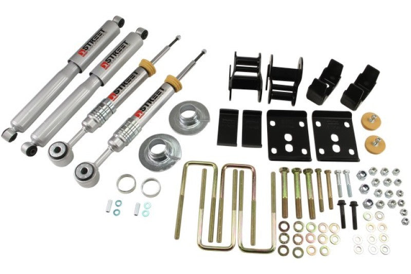 Belltech Lowering Kit Ford F150 Ext Cab/Quad Cab Short Bed 2WD 2in or 3in F/4in Rear w/ Shocks