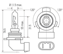 Load image into Gallery viewer, Hella Bulb 9012LL/HIR2 12V 55W PX22d