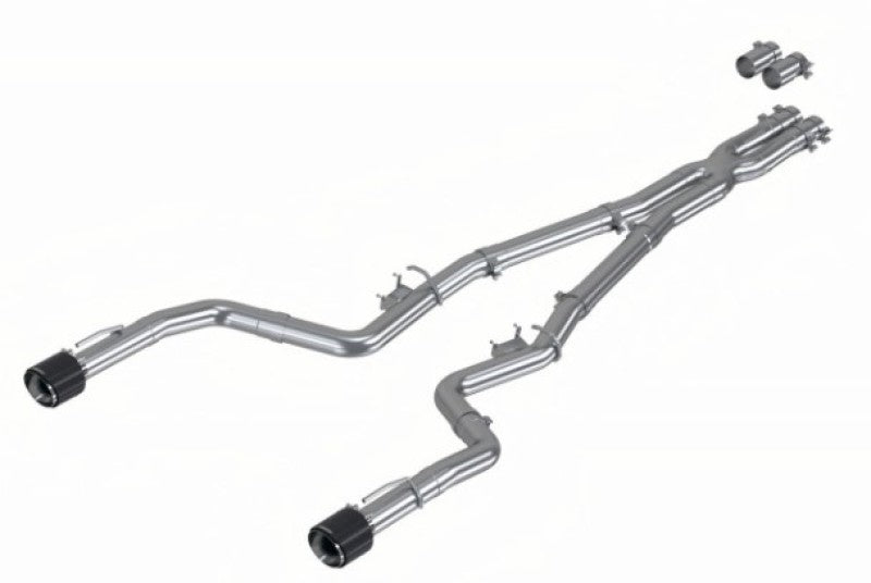 MBRP Charger 5.7L/6.2L/6.4L 3in Race Profile Cat-Back w/Dual Carbon Fiber Tips T304 SS Exhaust