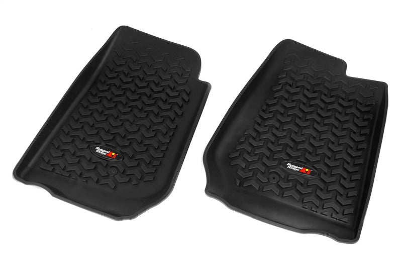 Rugged Ridge Floor Liner Front Black Jeep Wrangler Unlimited JK 4 Dr
