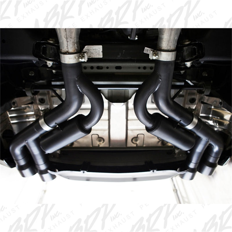 MBRP Ford Mustang GT 2.5in Black Coated Non Active Dual Axle Back Exhaust - 4in Dual Wall Tips