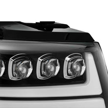 Load image into Gallery viewer, AlphaRex 07-14 Chevy Avalanche NOVA LED Proj Headlights Plank Style Gloss Black w/Activ Light/DRL