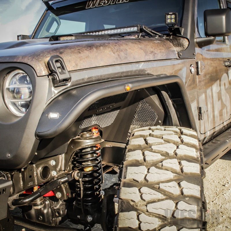 Westin 18+ Jeep Wrangler JL / 20 Gladiator Tube Fenders - Front - Textured Black