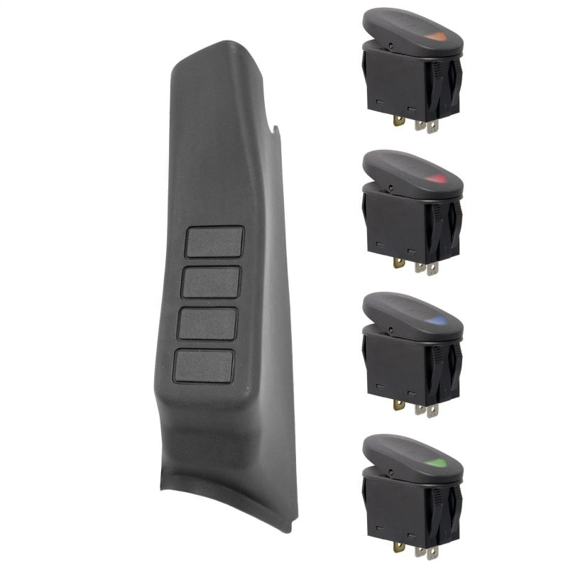 Rugged Ridge A-Pillar Switch Pod Kit Black LHD (JK)