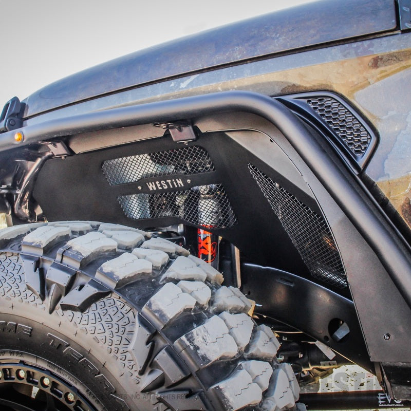 Westin 18+ Jeep Wrangler JL Inner Fenders - Front - Textured Black