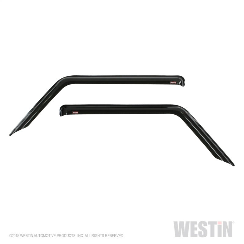 Westin Jeep Wrangler JL Wade Slim Wind Deflector 2pc - Smoke