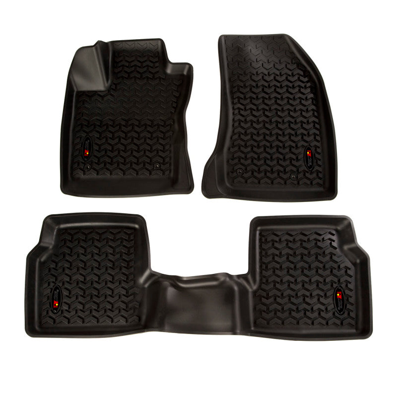 Rugged Ridge Floor Liner Front/Rear Black Jeep Compass