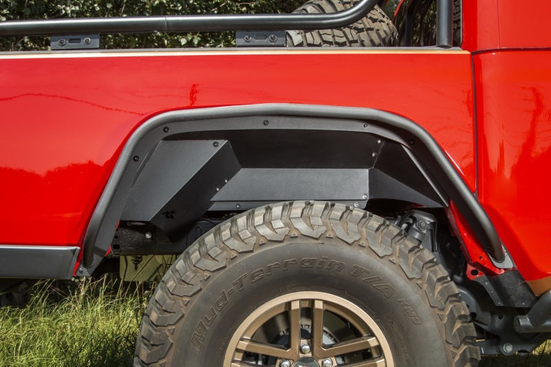 Rugged Ridge Inner Fender Liners Rear Aluminum Black Jeep Gladiator JT