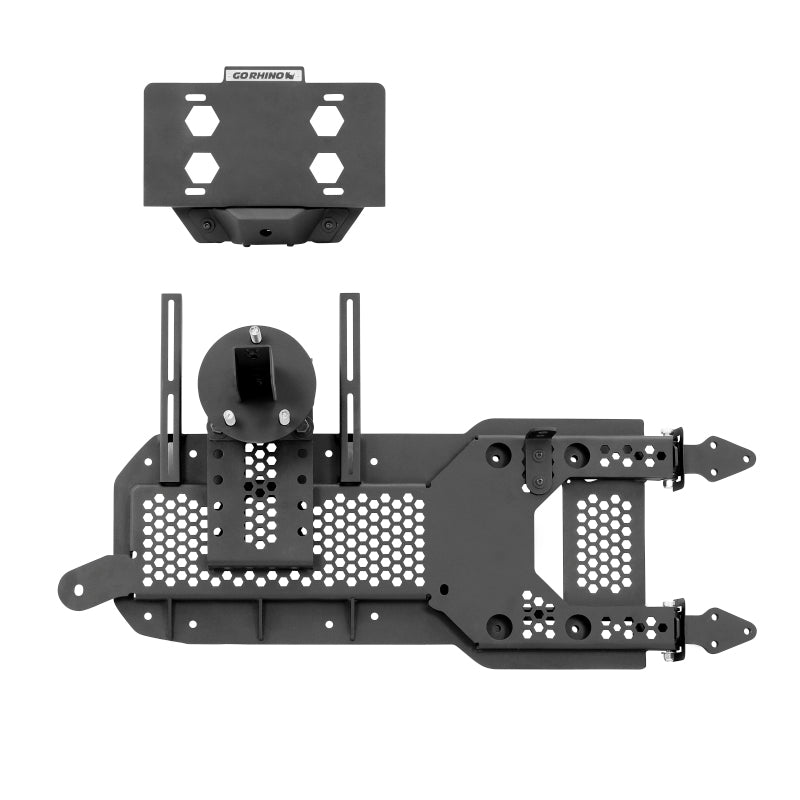 Go Rhino Jeep Wrangler JL/JLU Body Mount Spare Tire Carrier - Tex. Blk