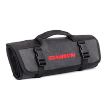 Load image into Gallery viewer, Go Rhino XVenture Gear Tool Wrench Roll - Large (4x4in. Closed) 12oz Waxed Canvas - Black