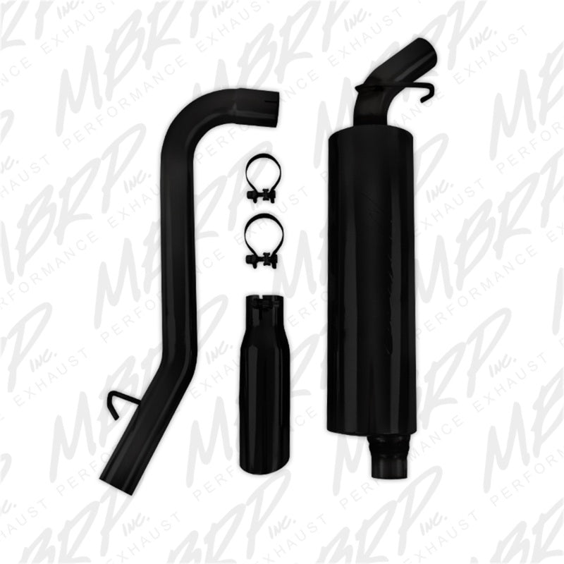 MBRP Jeep Wrangler (TJ) Inline-4 2.5L, Inline-6 4.0L 2 1/2in Cat Back Single Side Black Coated