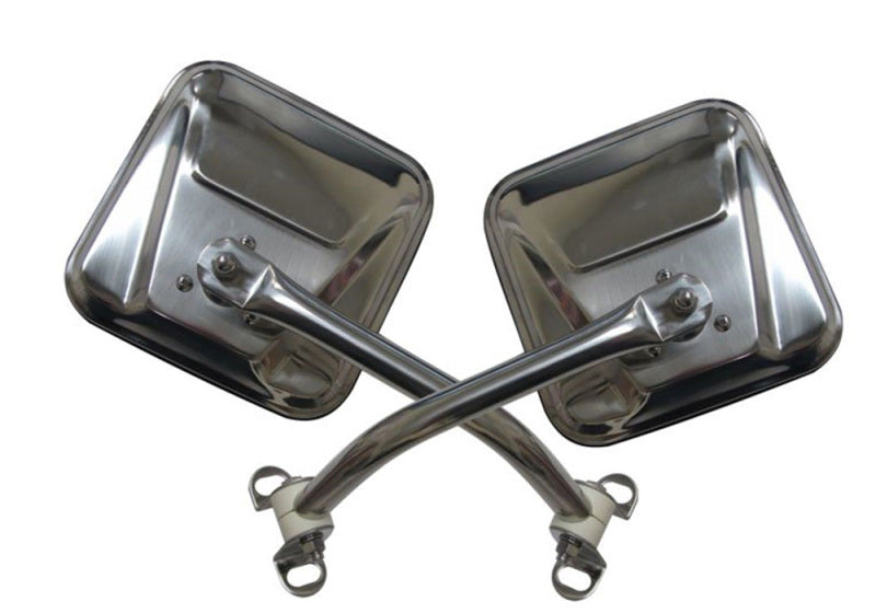 Rampage Jeep CJ5 Mirror Kit - Stainless