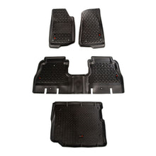Load image into Gallery viewer, Rugged Ridge Floor Liner Front/Rear/Cargo Black Jeep Wrangler JL 4 Dr (Excl. 4XE Models)