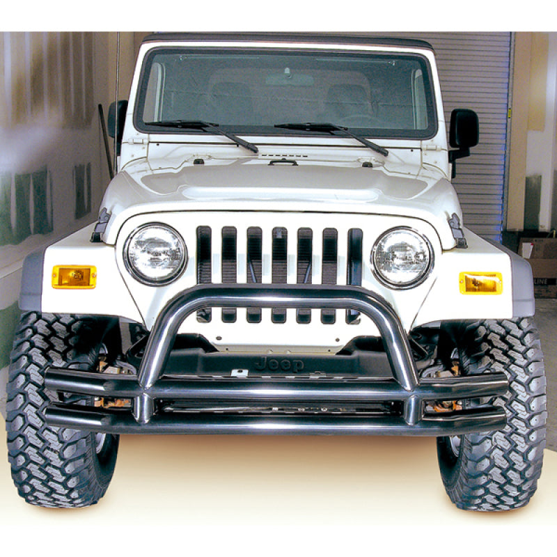 Rugged Ridge 3-In Dbl Tube Front Bumper w/ Hoop CJ / Jeep Wrangler