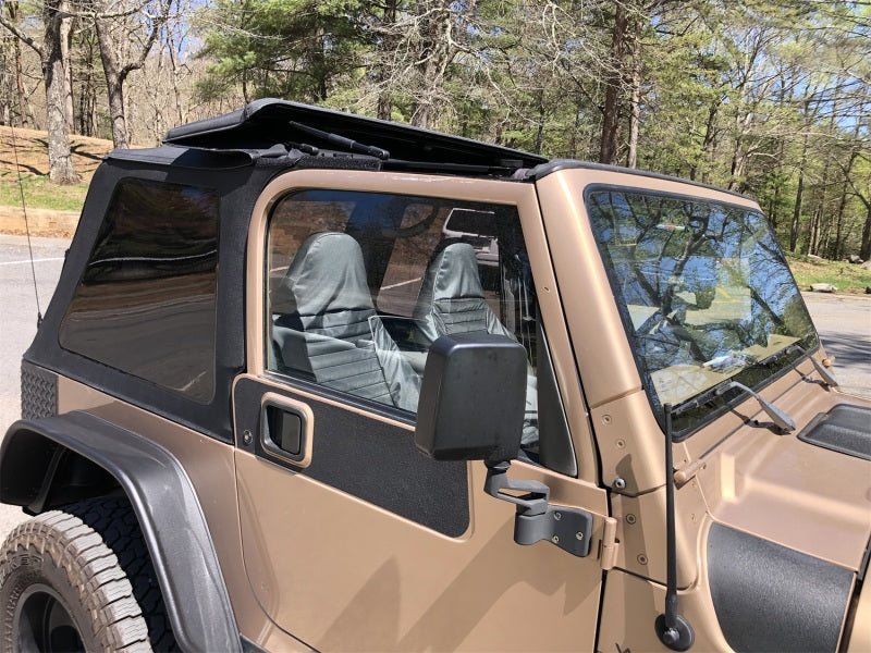 Rampage Jeep Wrangler (JL) Unlimited Frameless TrailView Fastback Soft Top Kit - Black Diamond
