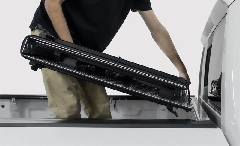 Access LOMAX Tri-Fold Cover Black Urethane Finish 2020+ Jeep Gladiator - 5ft Bed