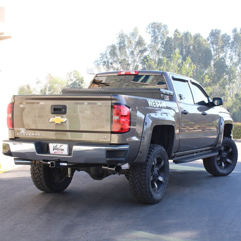 Westin 2014+ Chevy Silverado 1500 Crew Cab Wade In-Channel Wind Deflector 4pc - Smoke