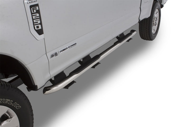 Lund Ford Ranger 3in. Round Bent SS Nerf Bars - Polished