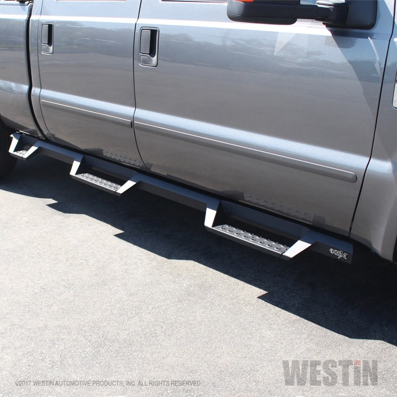 Westin Ford F-250/350/450/550 CC (6.75ft Bed) HDX Drop Whl to Whl Nerf Step Bars - Text Blk