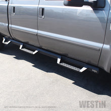 Load image into Gallery viewer, Westin Ford F-250/350/450/550 CC (6.75ft Bed) HDX Drop Whl to Whl Nerf Step Bars - Text Blk